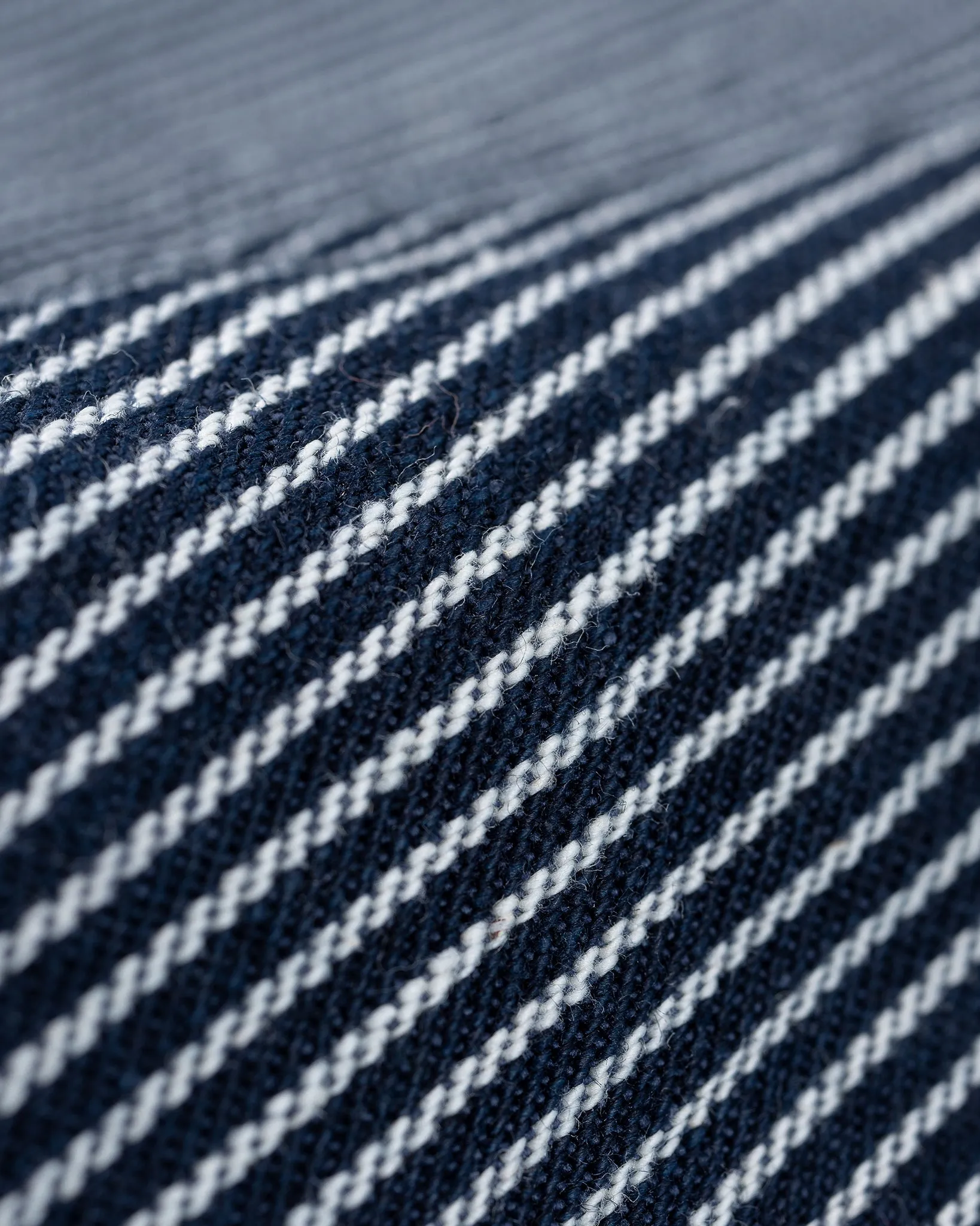 10.5oz Narrow Stripe Hickory Type I - Indigo