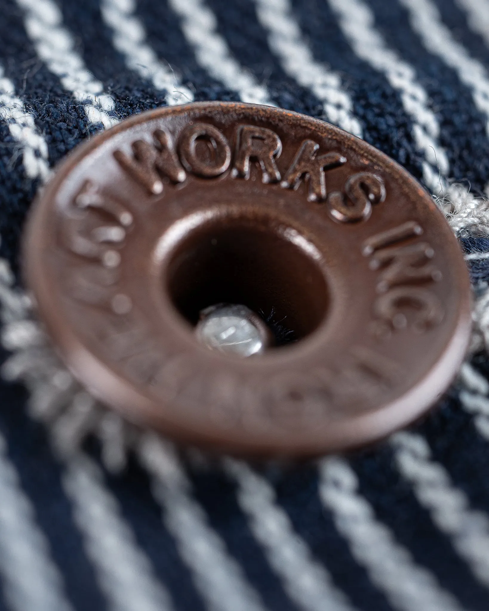 10.5oz Narrow Stripe Hickory Type I - Indigo