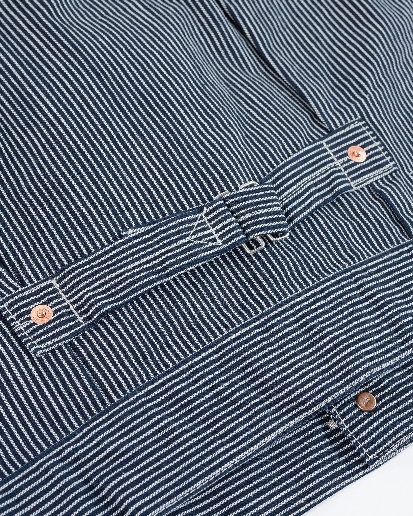10.5oz Narrow Stripe Hickory Type I - Indigo