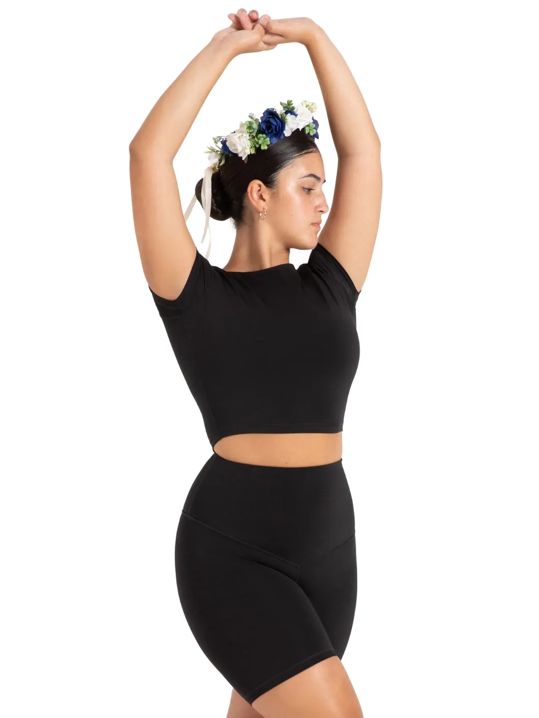12091W Wildflower Clover Crop Top