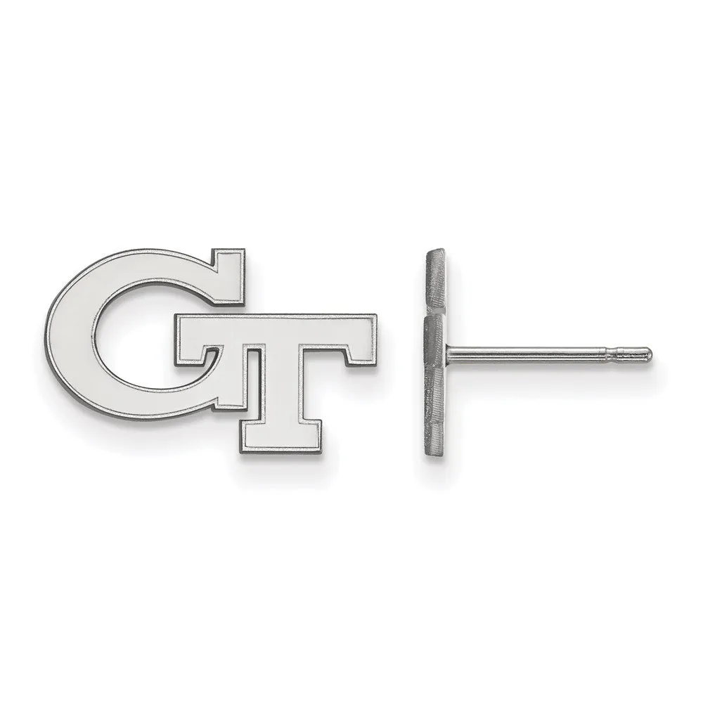 14k White Gold Georgia Institute of Technology XS Post Earrings