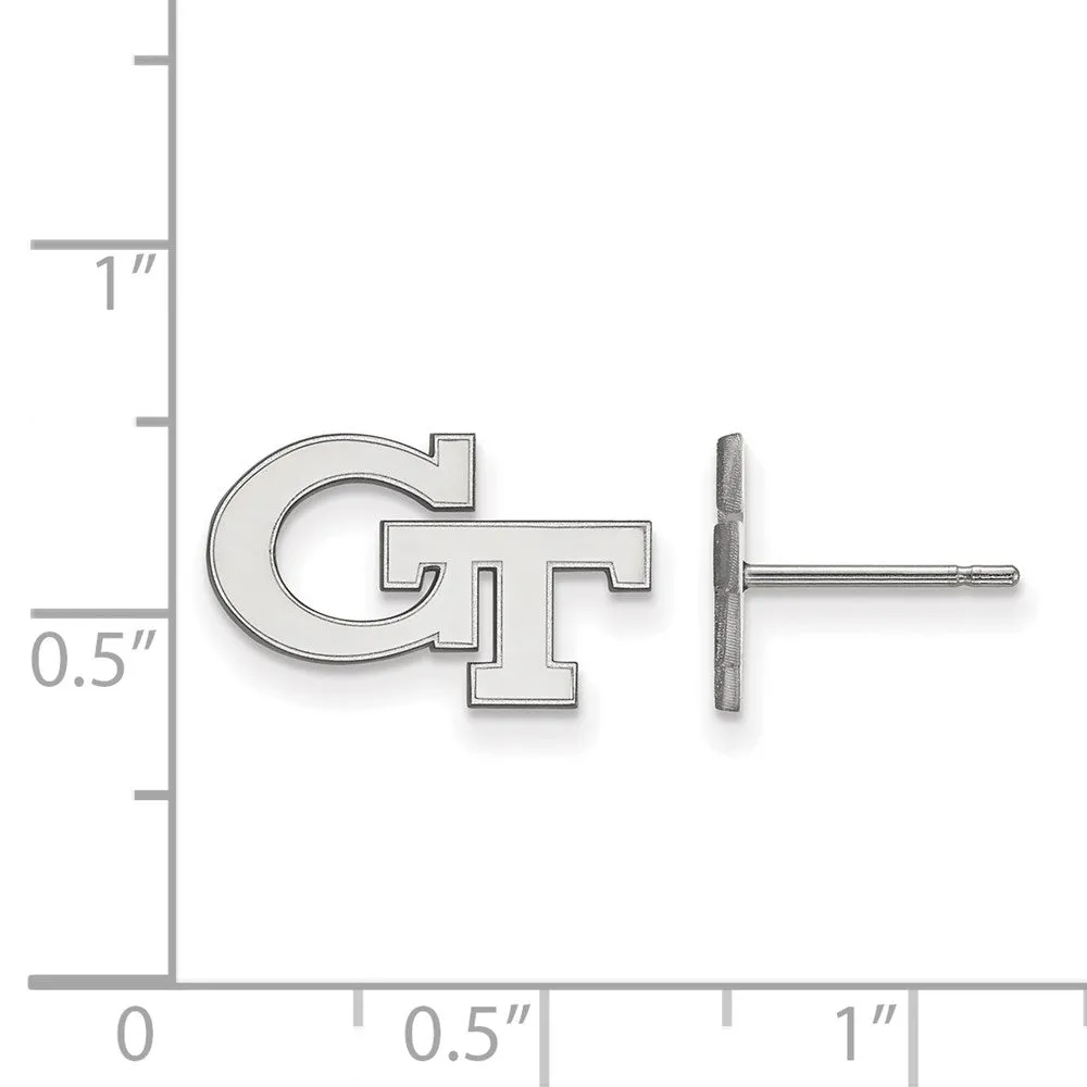14k White Gold Georgia Institute of Technology XS Post Earrings