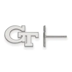 14k White Gold Georgia Institute of Technology XS Post Earrings