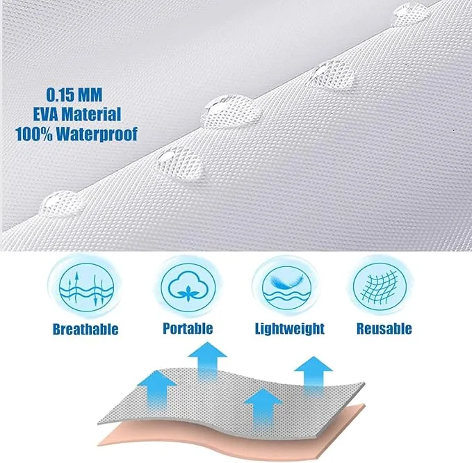 2 Pack Rain Ponchos for Kids, Reusable Kids Rain Jacket with Hood Waterproof Raincoats for Boys and Girls