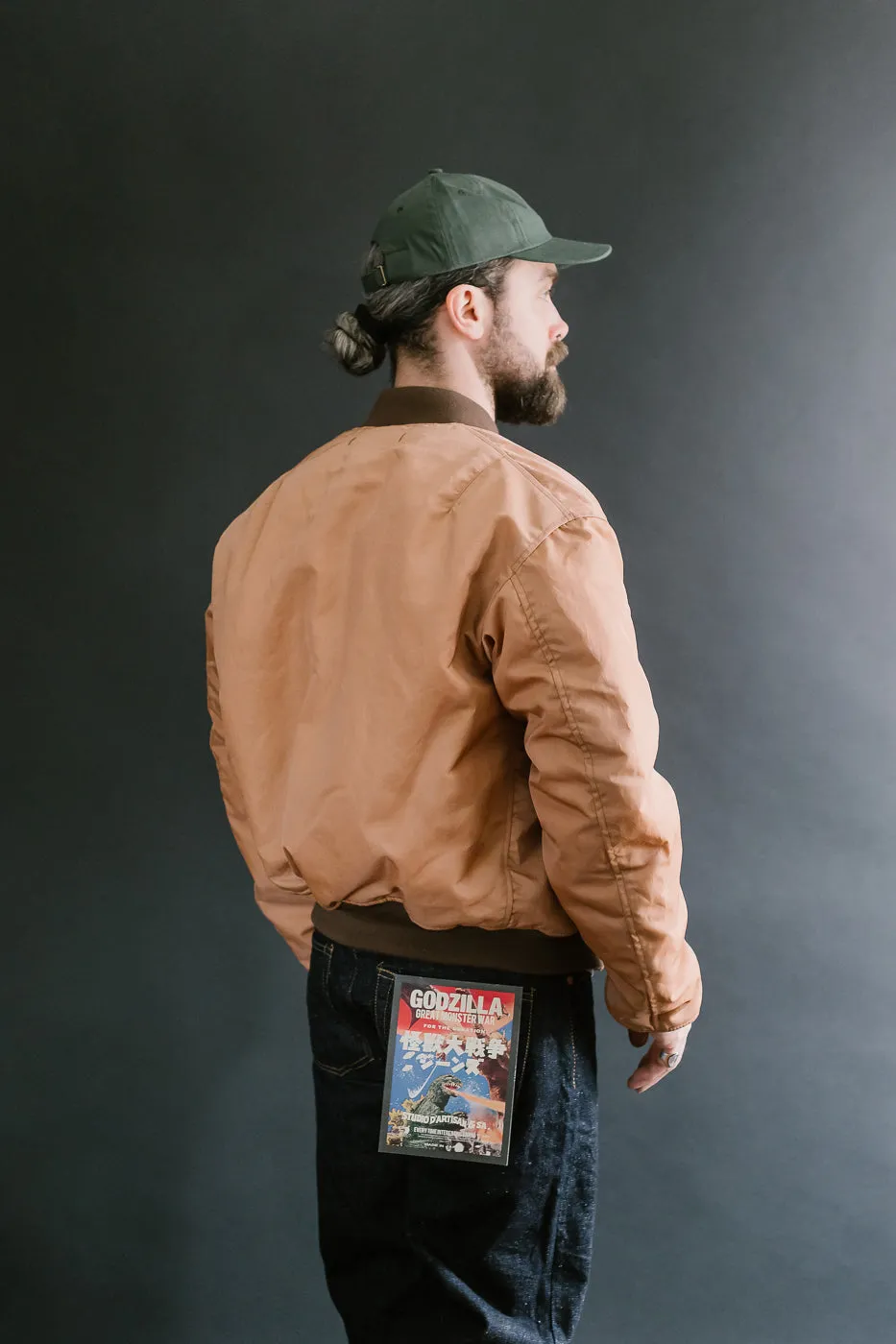 4599 - "Kakishibu" MA-1 Flight Jacket - Brown