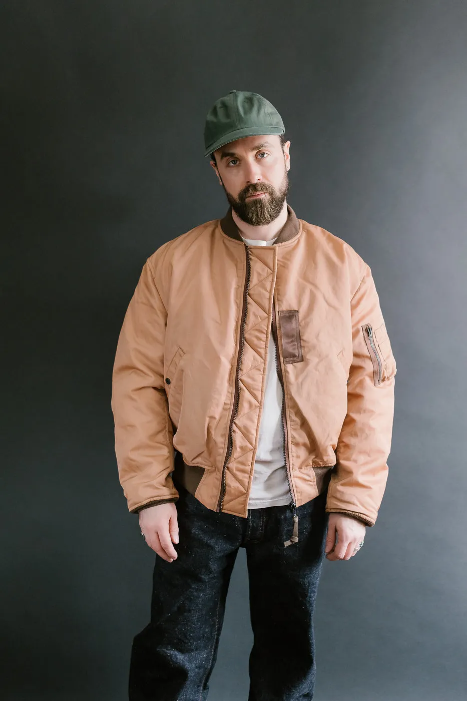 4599 - "Kakishibu" MA-1 Flight Jacket - Brown