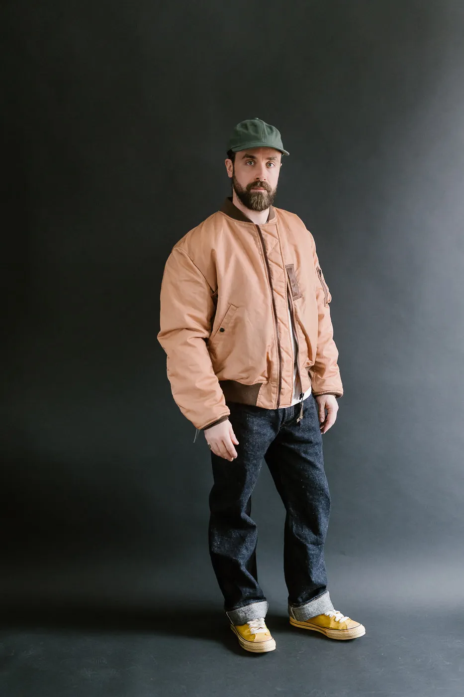 4599 - "Kakishibu" MA-1 Flight Jacket - Brown