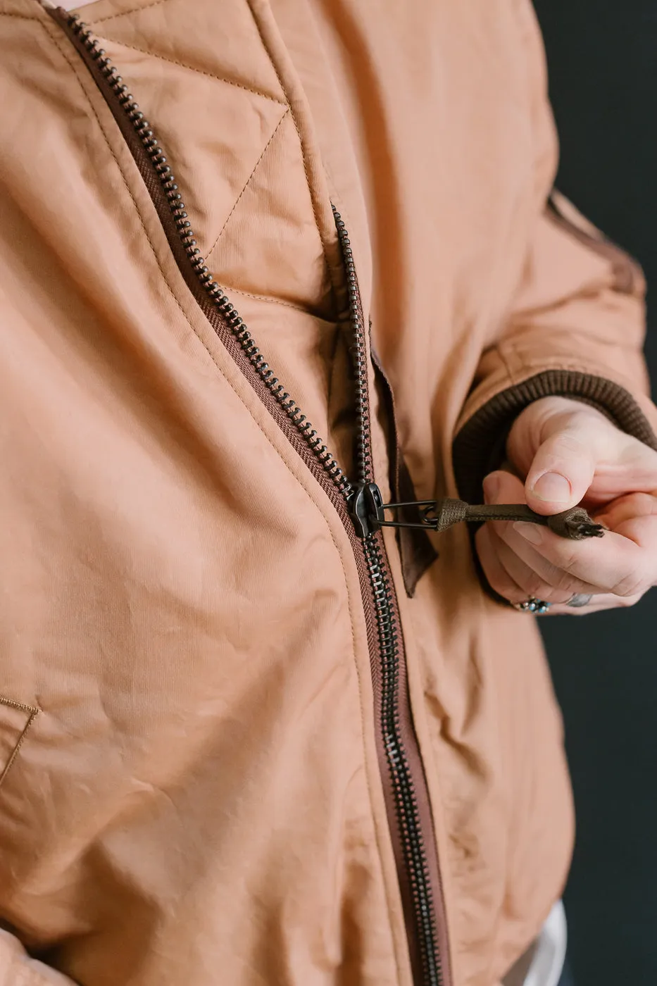 4599 - "Kakishibu" MA-1 Flight Jacket - Brown