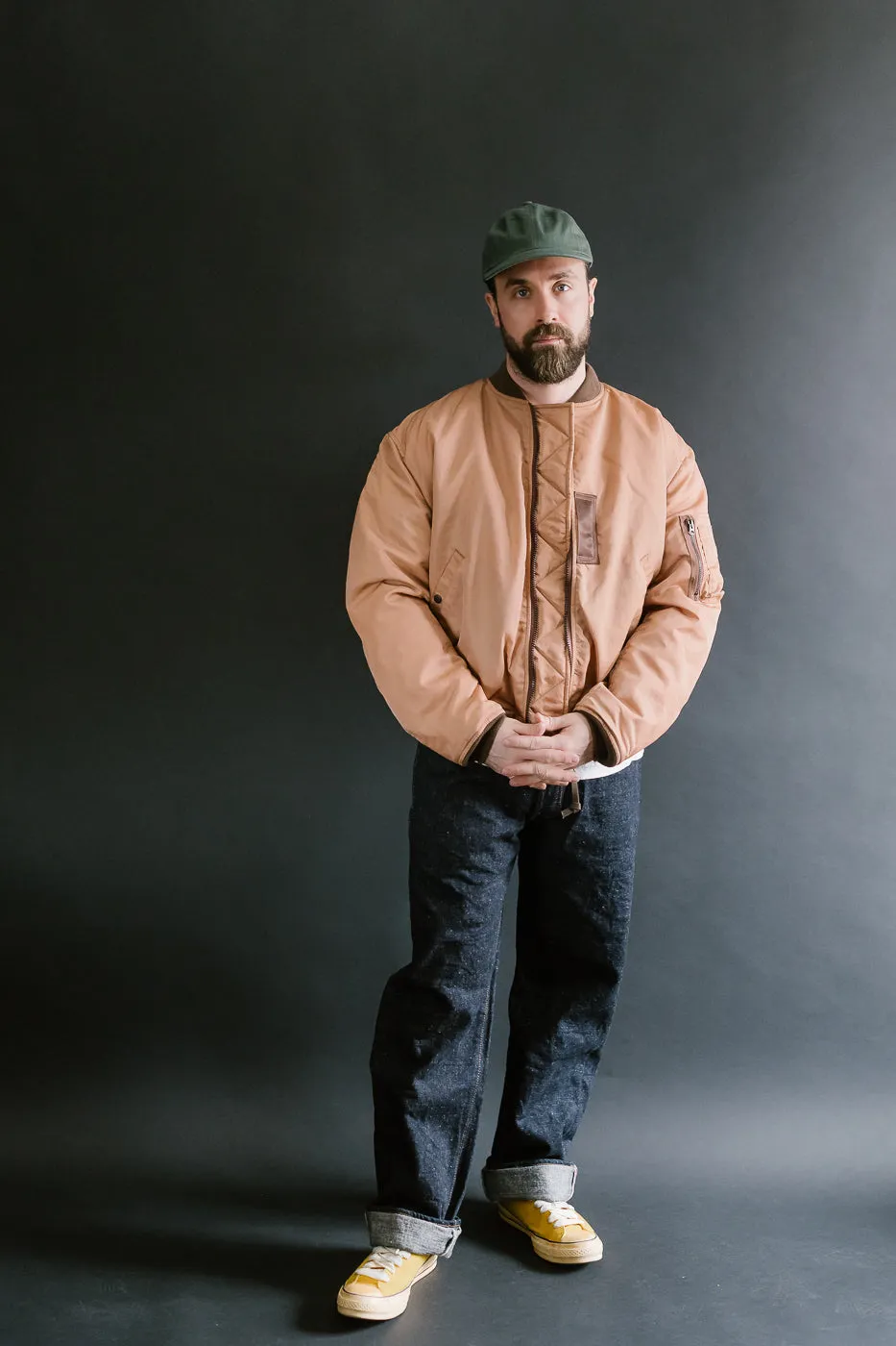 4599 - "Kakishibu" MA-1 Flight Jacket - Brown
