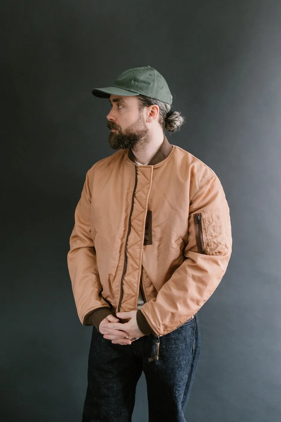 4599 - "Kakishibu" MA-1 Flight Jacket - Brown