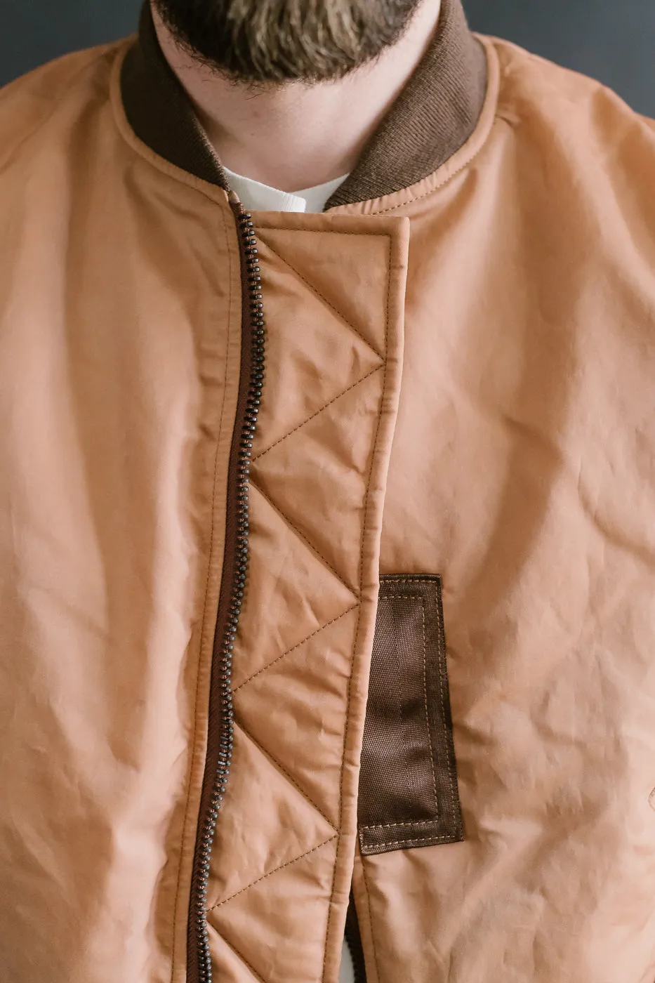 4599 - "Kakishibu" MA-1 Flight Jacket - Brown