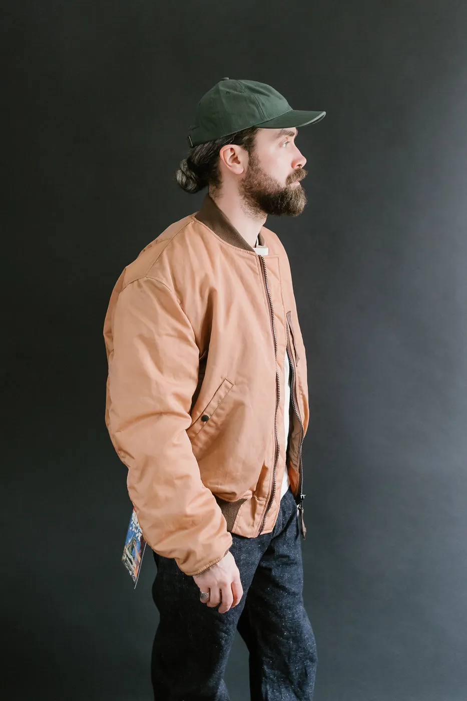 4599 - "Kakishibu" MA-1 Flight Jacket - Brown