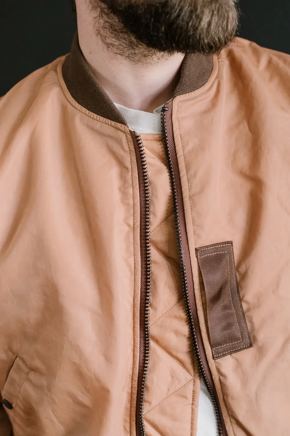 4599 - "Kakishibu" MA-1 Flight Jacket - Brown