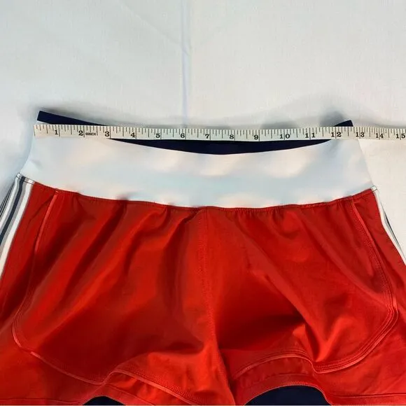 Adidas by Stella McCartney Red Training Hiit Double Layer Shorts Size Small