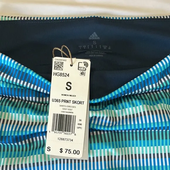 adidas Women's Ultimate365 Printed Skort sizes S, M, and L