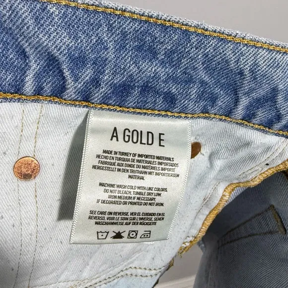AGOLDE PARKER VINTAGE CUT OFF SHORTS IN SWAPMEET 29 Distressed Denim Jean Shorts