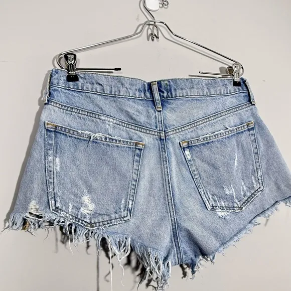 AGOLDE PARKER VINTAGE CUT OFF SHORTS IN SWAPMEET 29 Distressed Denim Jean Shorts