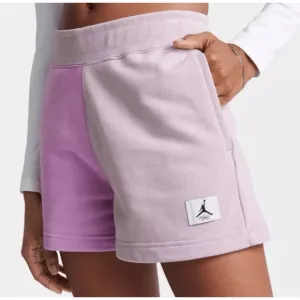 Air Jordan Bi-Color Terry Fleece Shorts Lilac Purple DX0391-532 Women's Medium