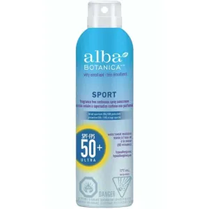 Alba Botanica Very Emollient Sport Continuous Spray Sunscreen SPF50  177mL