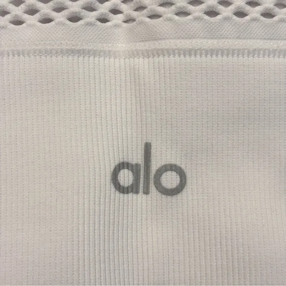 Alo Yoga Seamless Open Air Bra White