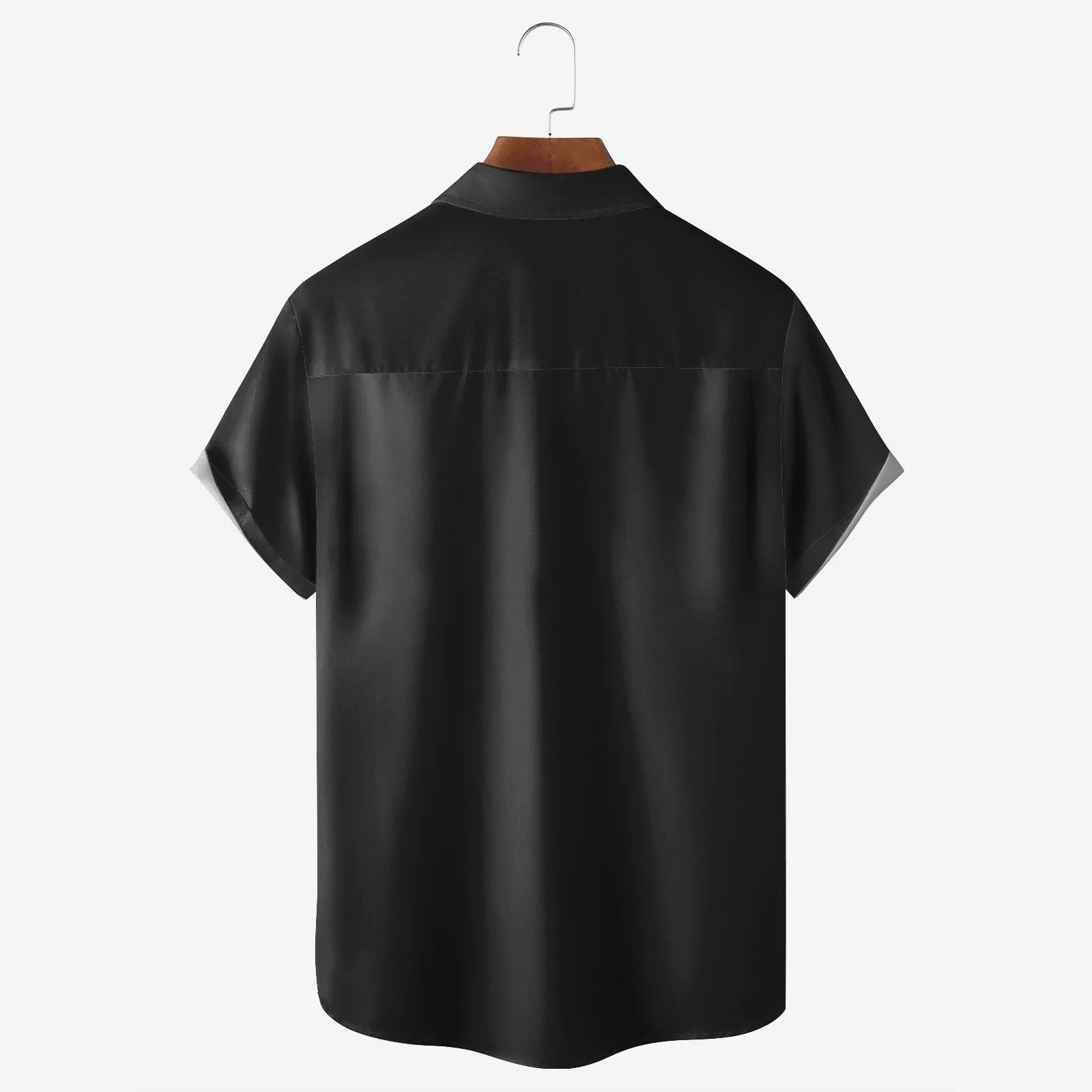 American Football Chest Pocket Short Sleeve Bowling Shirt 2412008324