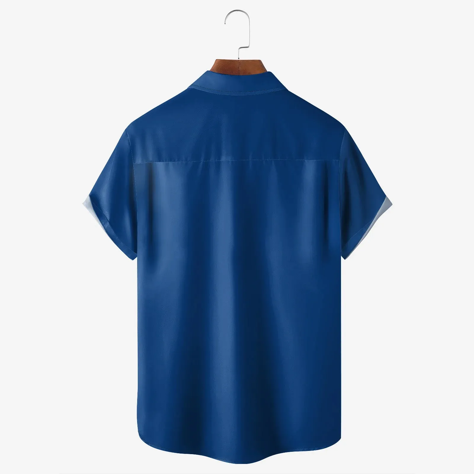 American Football Chest Pocket Short Sleeve Bowling Shirt 2412008324