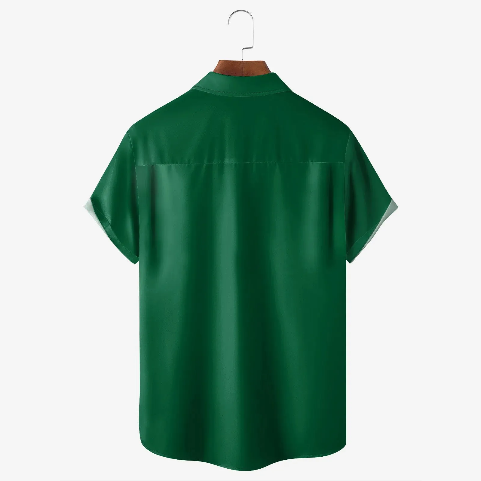 American Football Chest Pocket Short Sleeve Bowling Shirt 2412008324