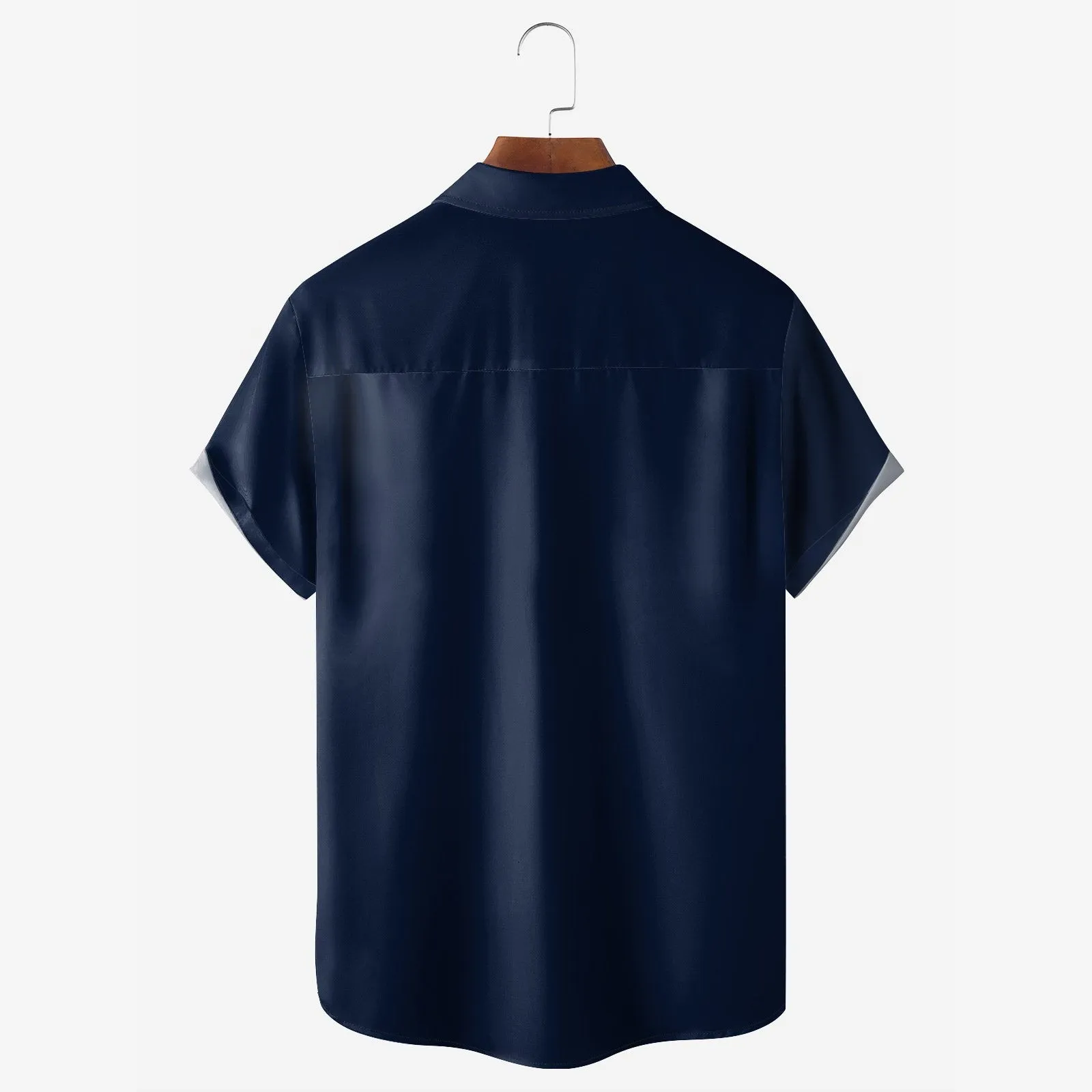 American Football Chest Pocket Short Sleeve Bowling Shirt 2412008324
