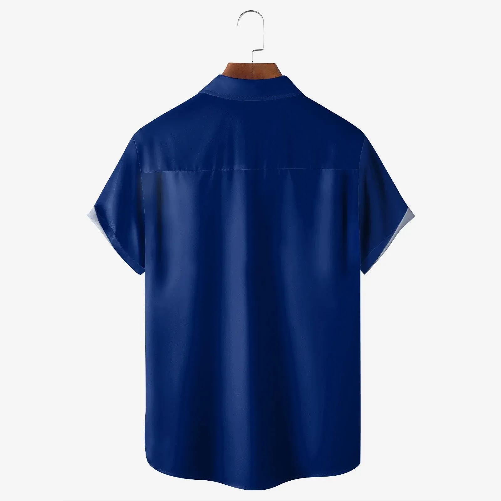 American Football Chest Pocket Short Sleeve Bowling Shirt 2412008324