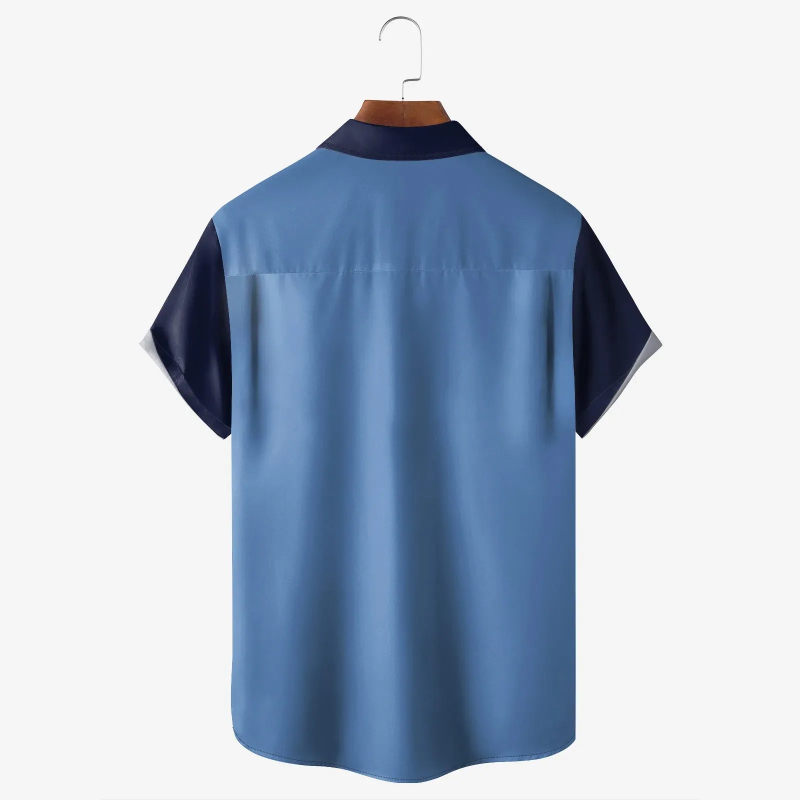 American Football Chest Pocket Short Sleeve Bowling Shirt 2412008324
