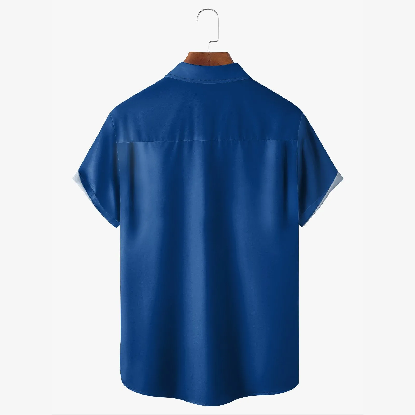 American Football Chest Pocket Short Sleeve Bowling Shirt 2412008324