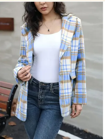 Amoine checked cotton jacket