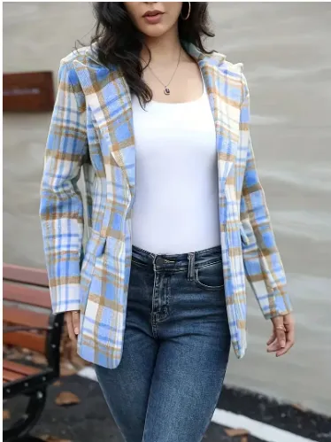 Amoine checked cotton jacket