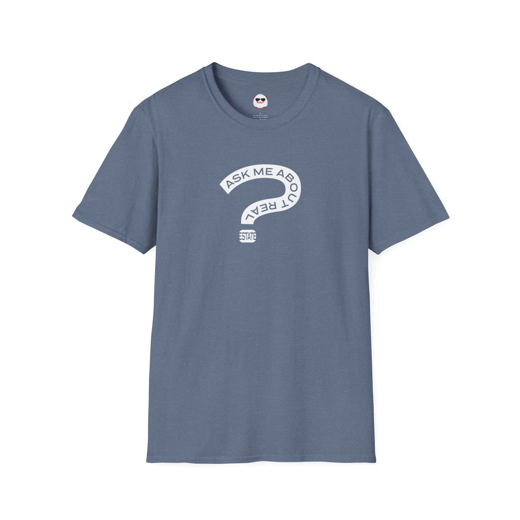Ask Me About Real Estate Dark Style Unisex Softstyle T-Shirt