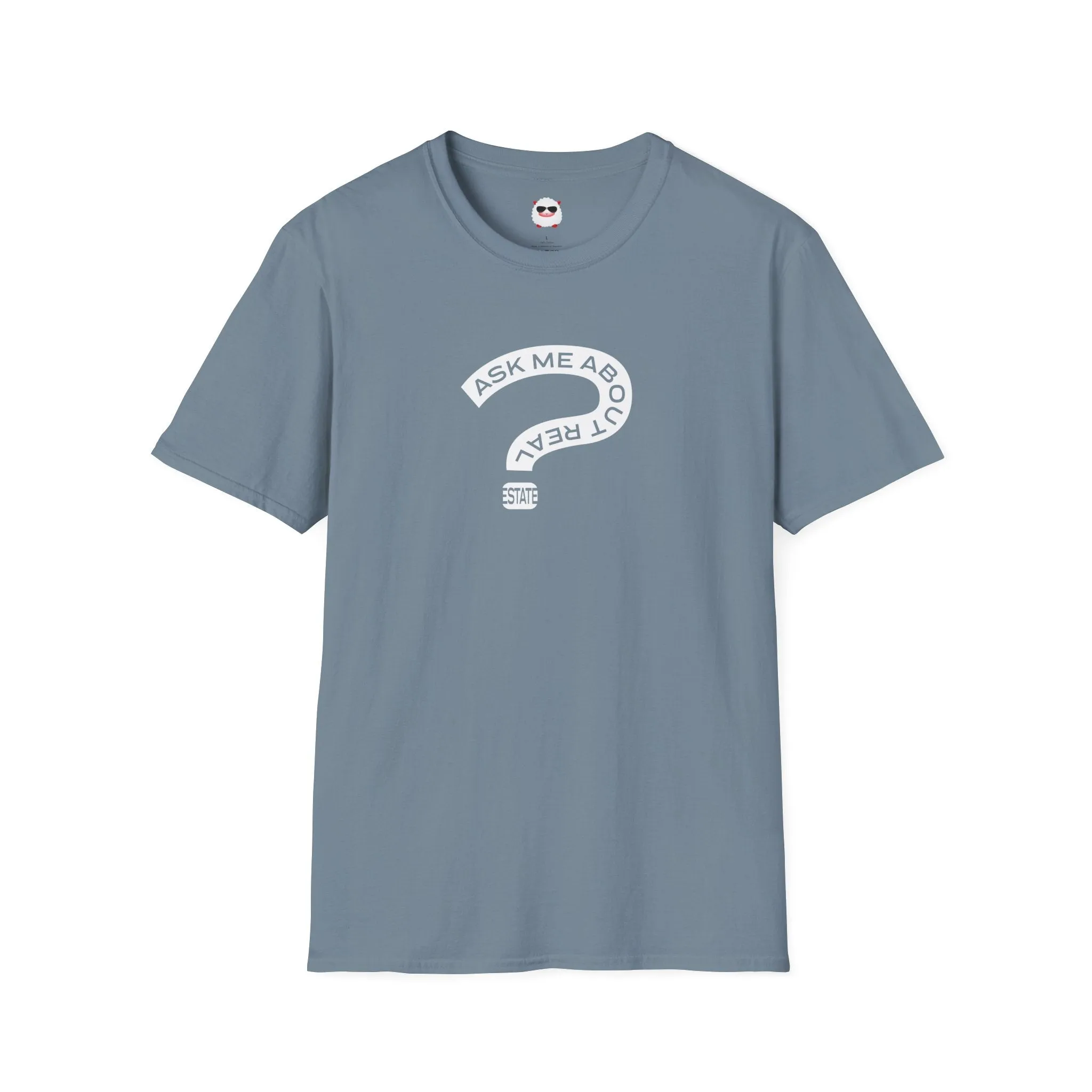 Ask Me About Real Estate Dark Style Unisex Softstyle T-Shirt