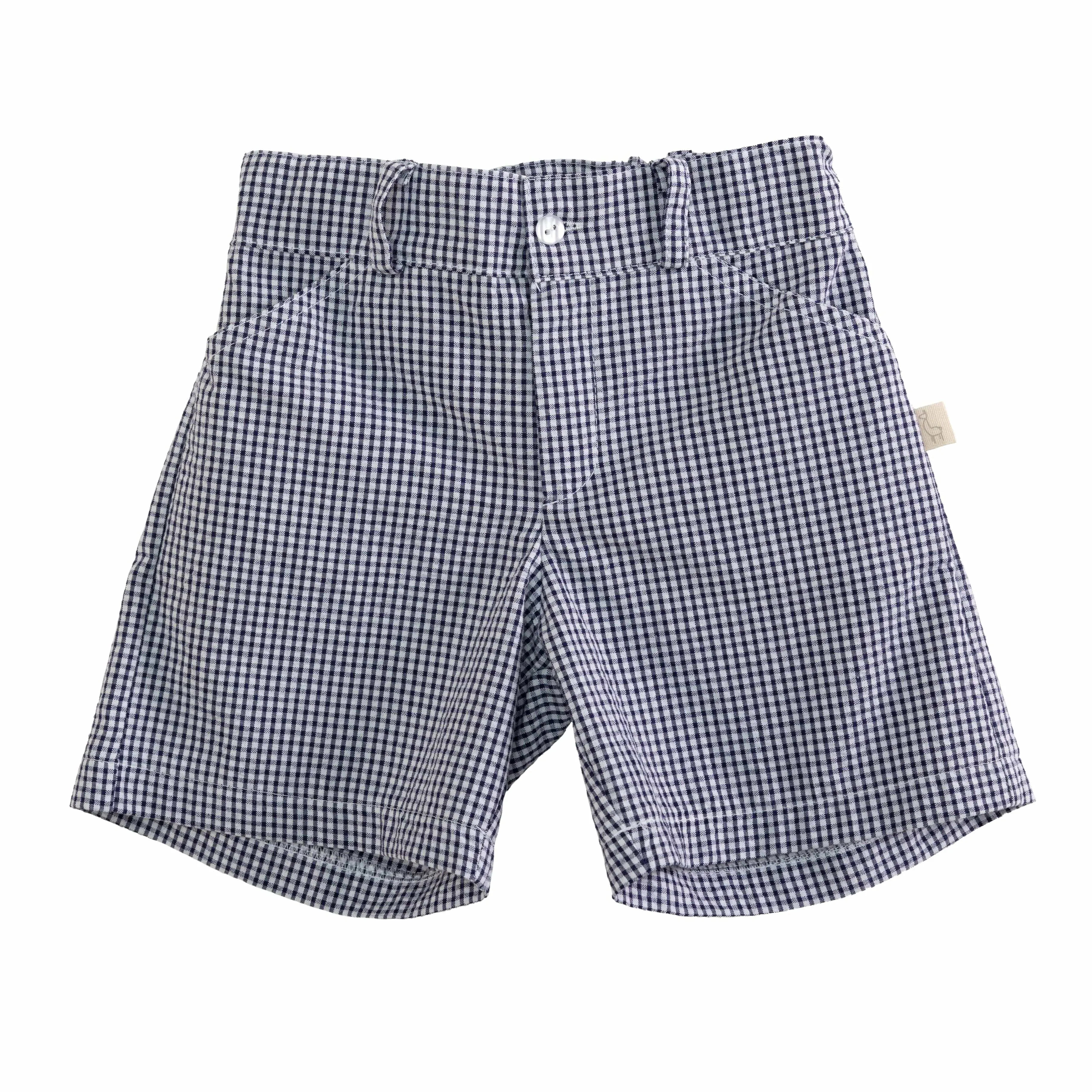 Baby Gi Boys White & Navy Gingham Shorts and Top