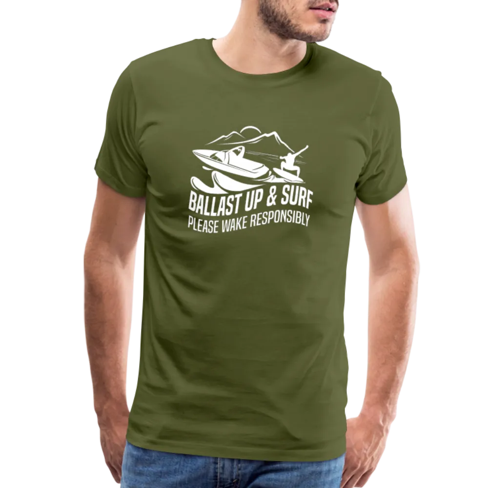 Ballast Up & Surf - Wake Responsibly Men's Premium T-Shirt