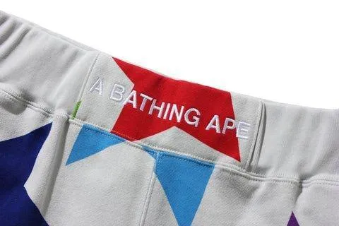 Bape Sta Pattern Wide Fit Sweat Shorts Multicolor