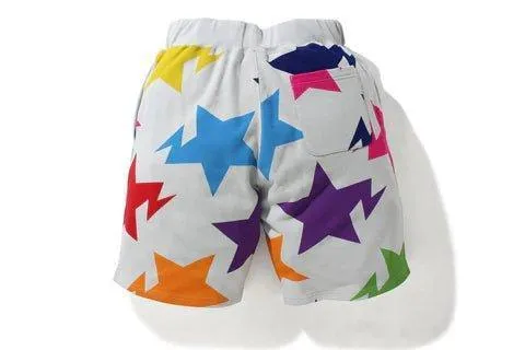 Bape Sta Pattern Wide Fit Sweat Shorts Multicolor