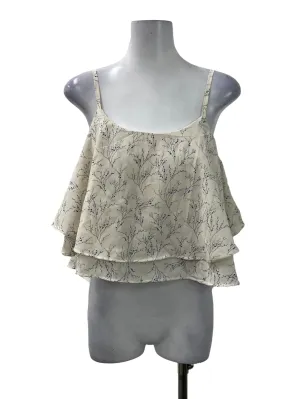 Beige Floral Layered Top