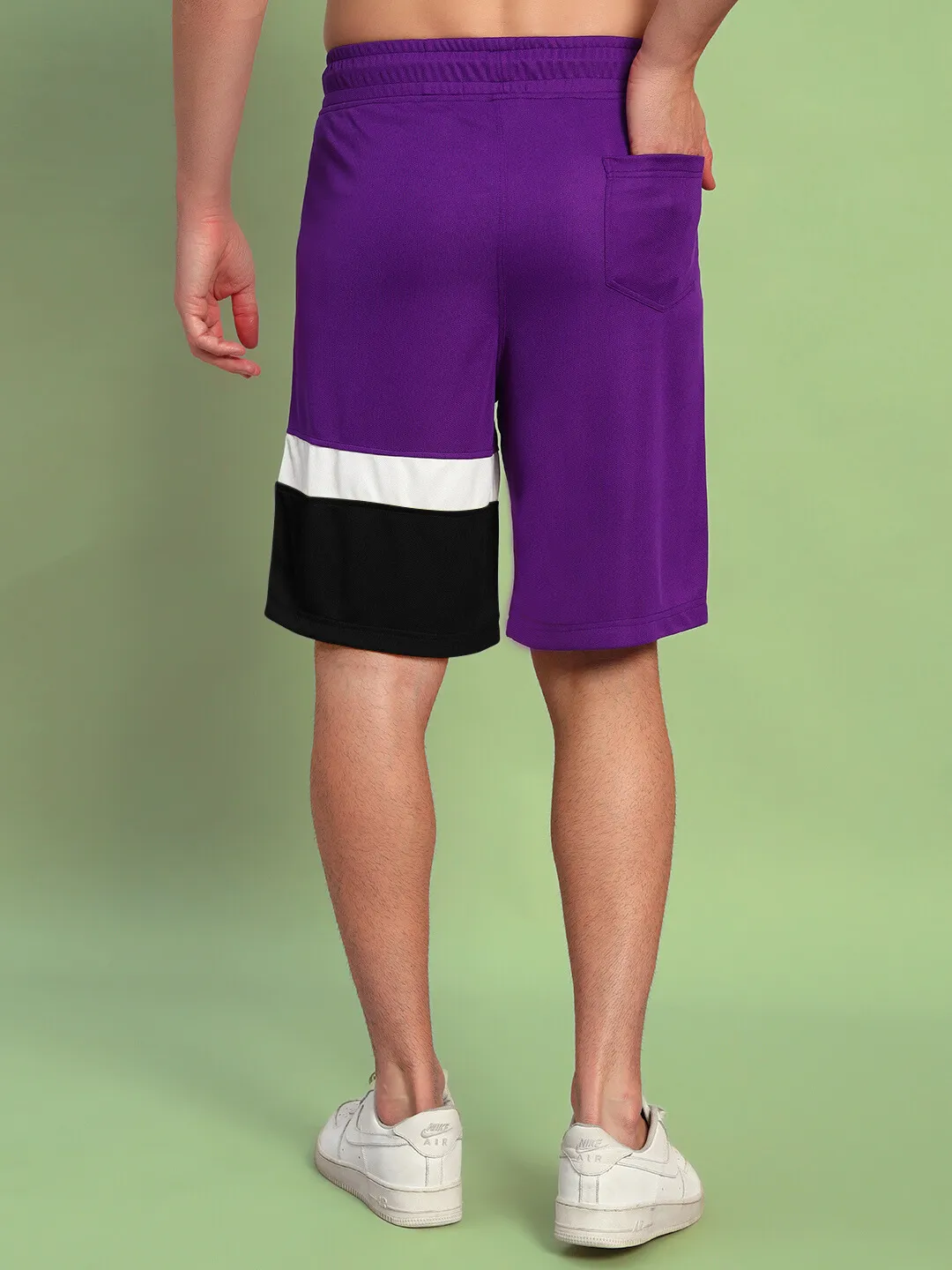 BET ON YOURSELF REGULAR FIT SHORTS (PURPLE BLACK)