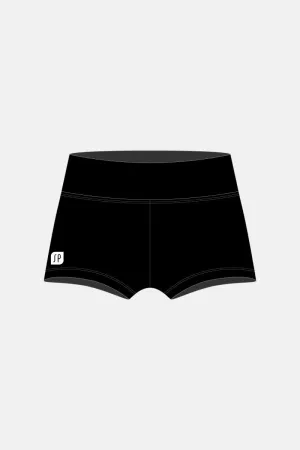 Black Matt Waistband Shorts