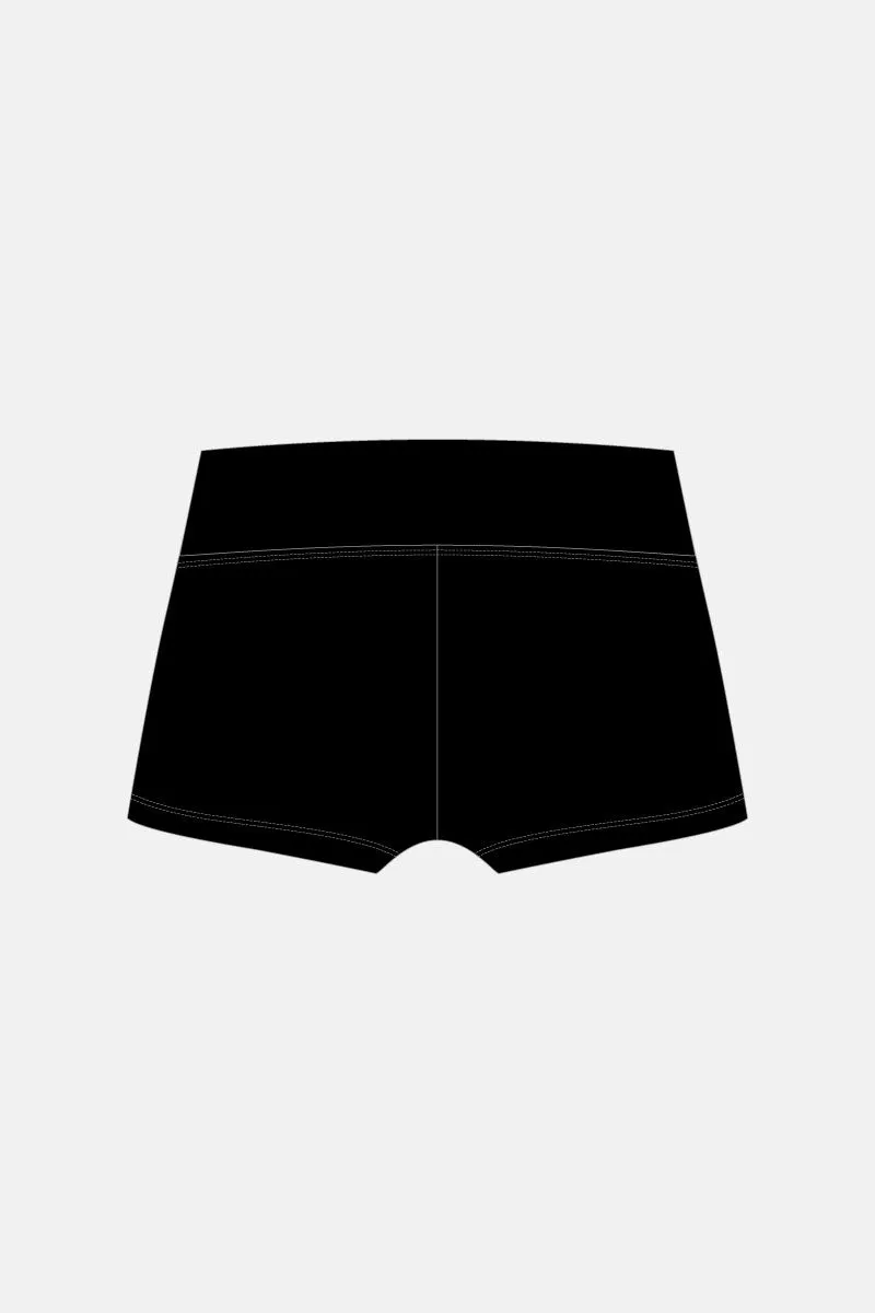 Black Matt Waistband Shorts