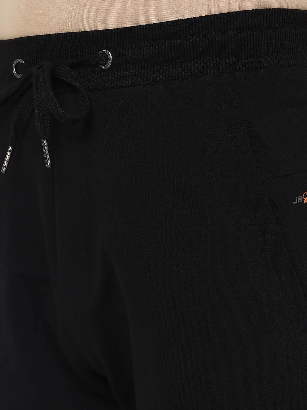 Black Solid Slim Fit Shorts | JadeBlue