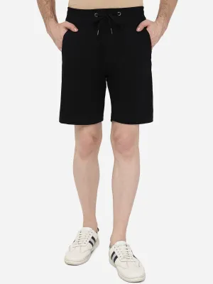 Black Solid Slim Fit Shorts | JadeBlue