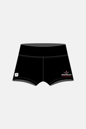 Black Waistband Shorts with Logo