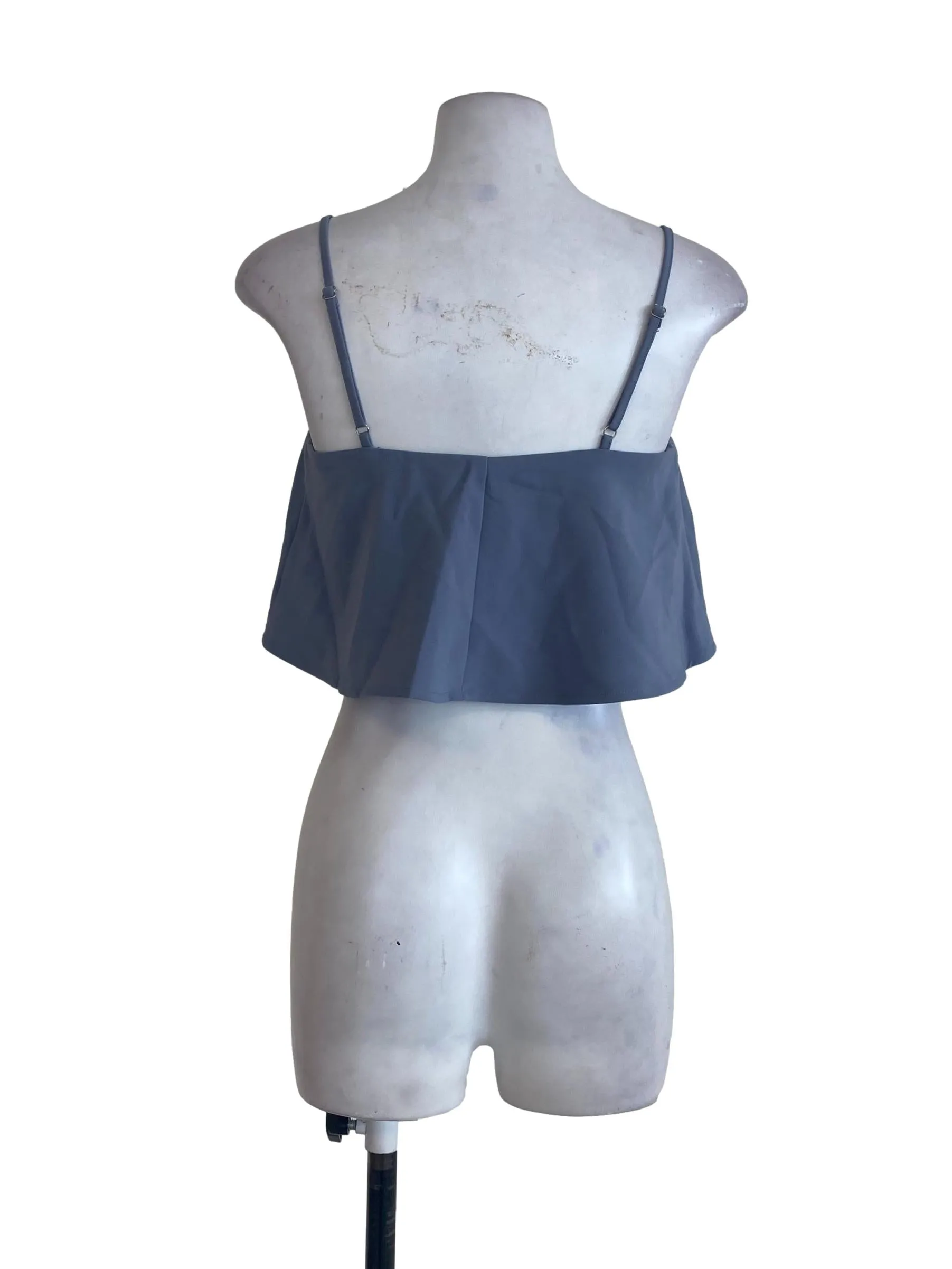 Blue Layered Crop Top