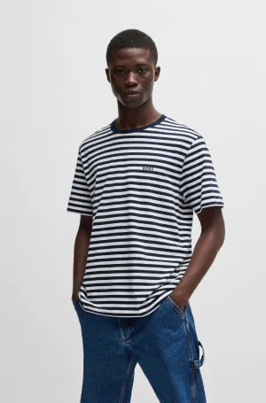 BOSS T-Shirts Relaxed Fit in Cotton - TALESSTRIPE 10252438 01-50499334
