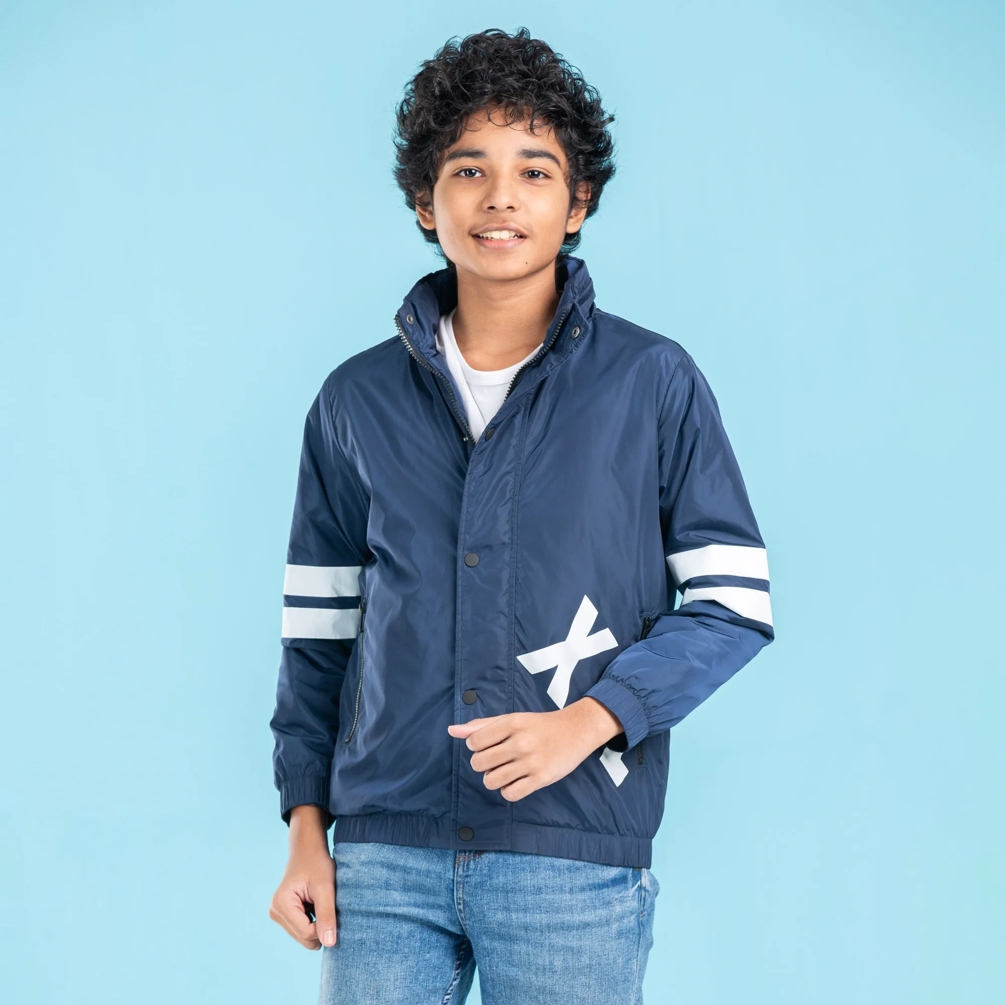 Boys Bomber Jacket- Navy