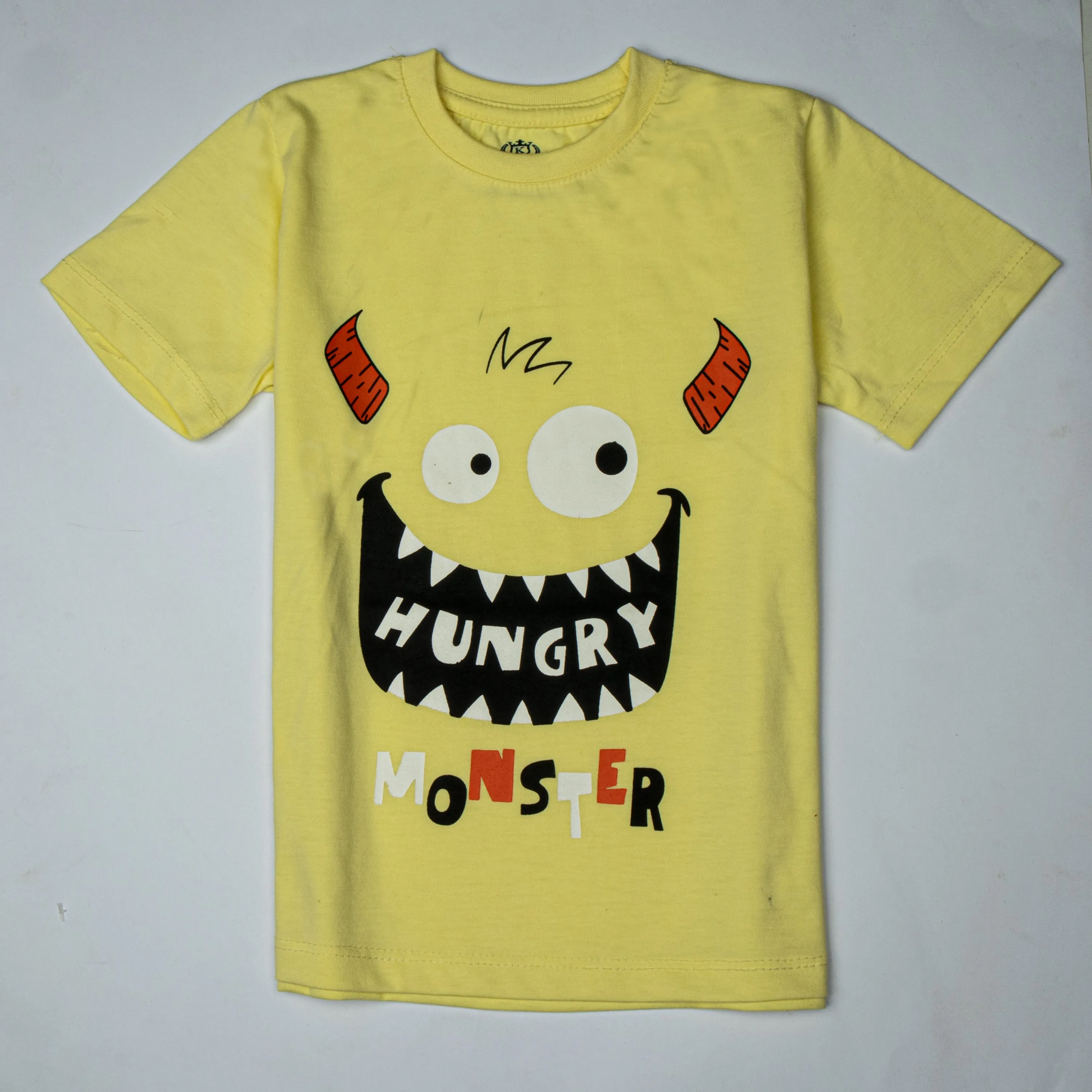 Boys Half Sleeves-Printed T-Shirt (Hungry)